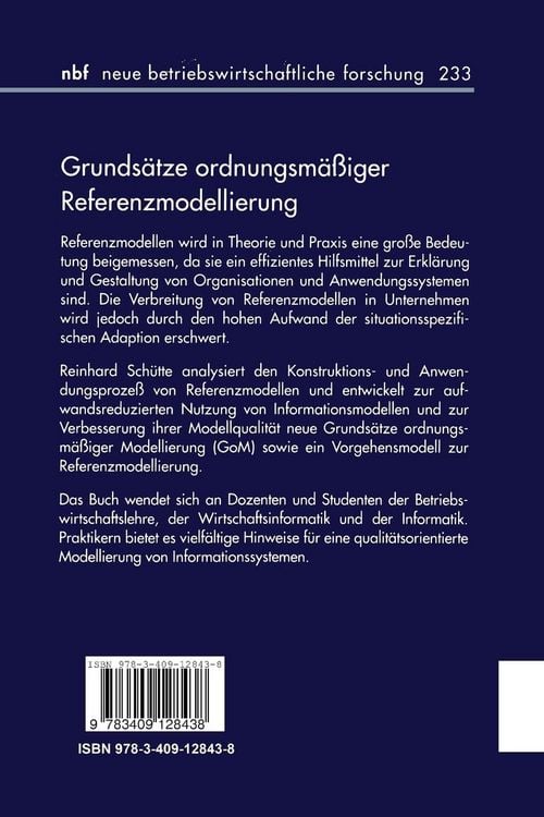 Produktbild: Grunds&auml;tze ordnungsm&auml;&szlig;iger Referenzmodellierung