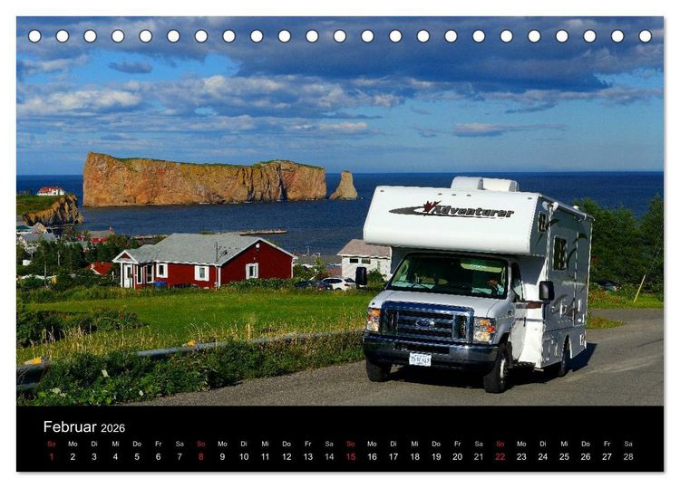 Produktbild: KANADA - Mit Campmobil quer durch (Tischkalender 2026 DIN A5 quer), CALVENDO Monatskalender