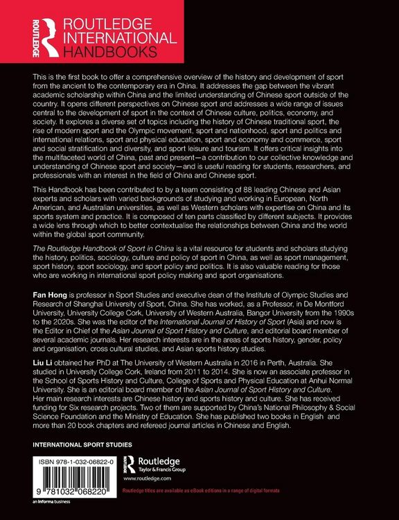 Produktbild: Routledge Handbook of Sport in China