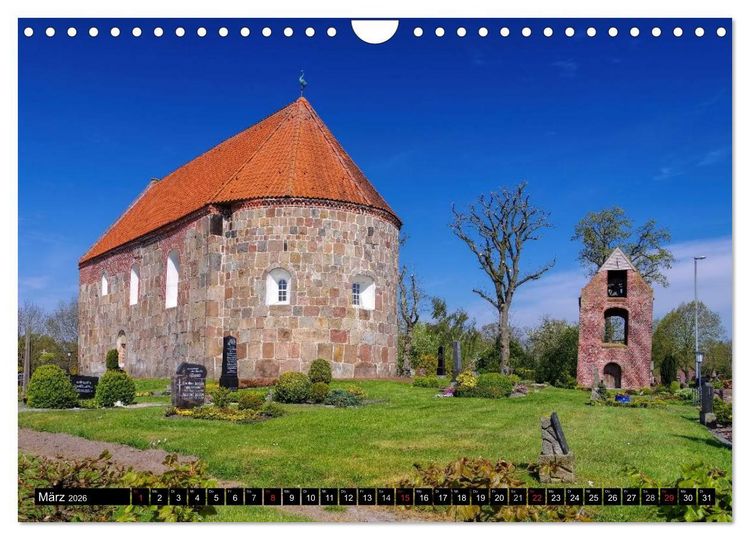 Produktbild: Kirchen in Ostfriesland (Wandkalender 2026 DIN A4 quer), CALVENDO Monatskalender