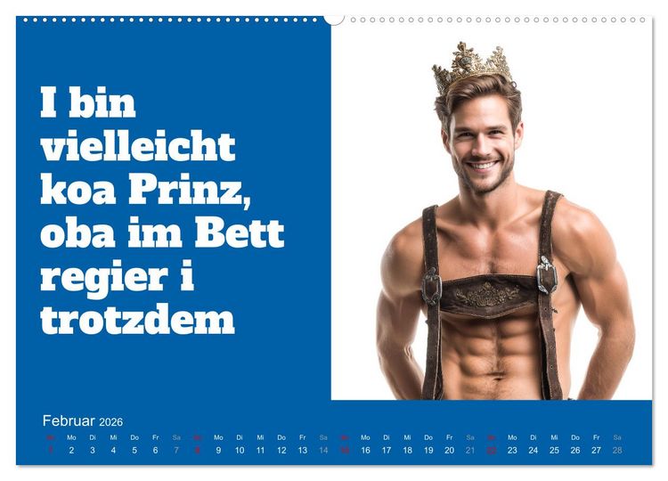 Produktbild: Bayerisch flirten, Gspusi! Bayern Kalender mit Dialekt und Mundart (Wandkalender 2026 DIN A2 quer), CALVENDO Monatskalender