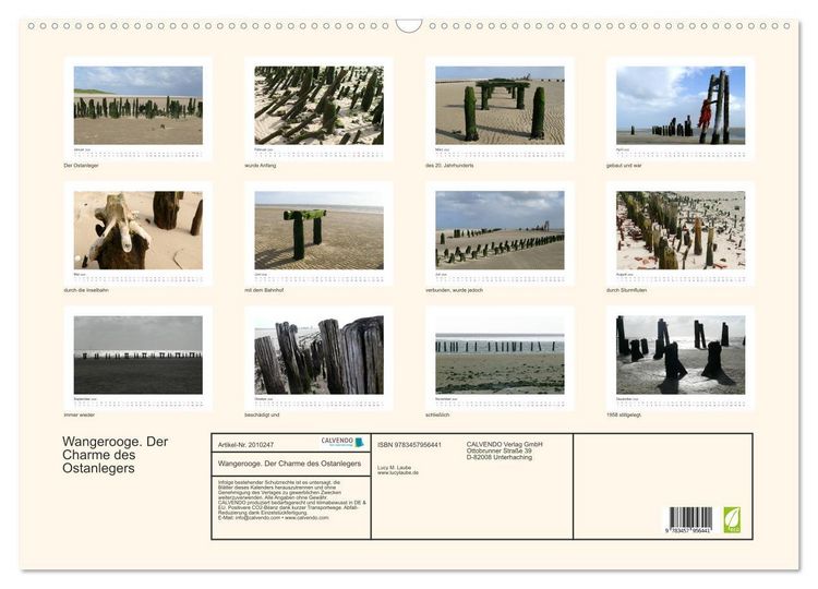 Produktbild: Wangerooge. Der Charme des Ostanlegers (Wandkalender 2026 DIN A2 quer), CALVENDO Monatskalender