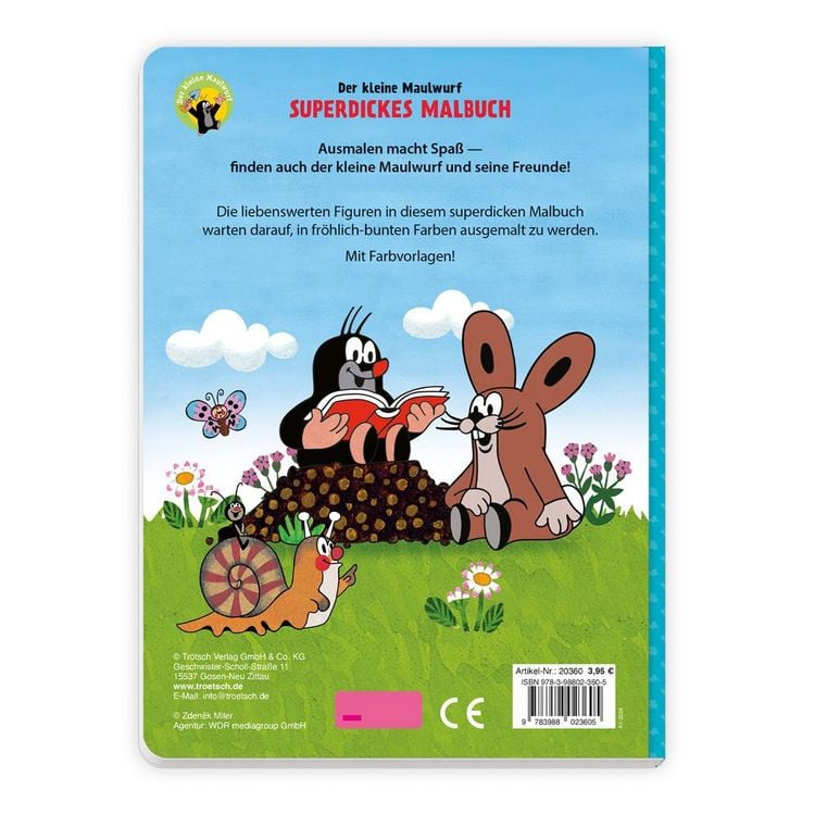 Produktbild: Tr&ouml;tsch Der kleine Maulwurf Superdickes Malbuch Ausmalbuch