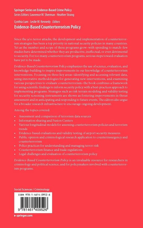 Produktbild: Evidence-Based Counterterrorism Policy