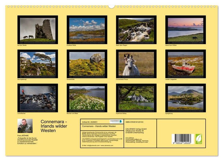 Produktbild: Connemara - Irlands wilder Westen (hochwertiger Premium Wandkalender 2026 DIN A2 quer), Kunstdruck in Hochglanz