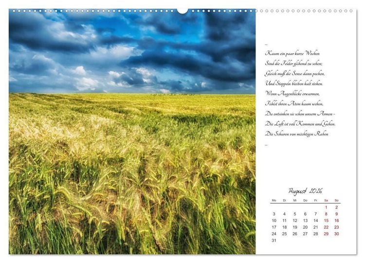 Produktbild: Max Dauthendey - Mit der Natur durchs Jahr (Wandkalender 2026 DIN A2 quer), CALVENDO Monatskalender