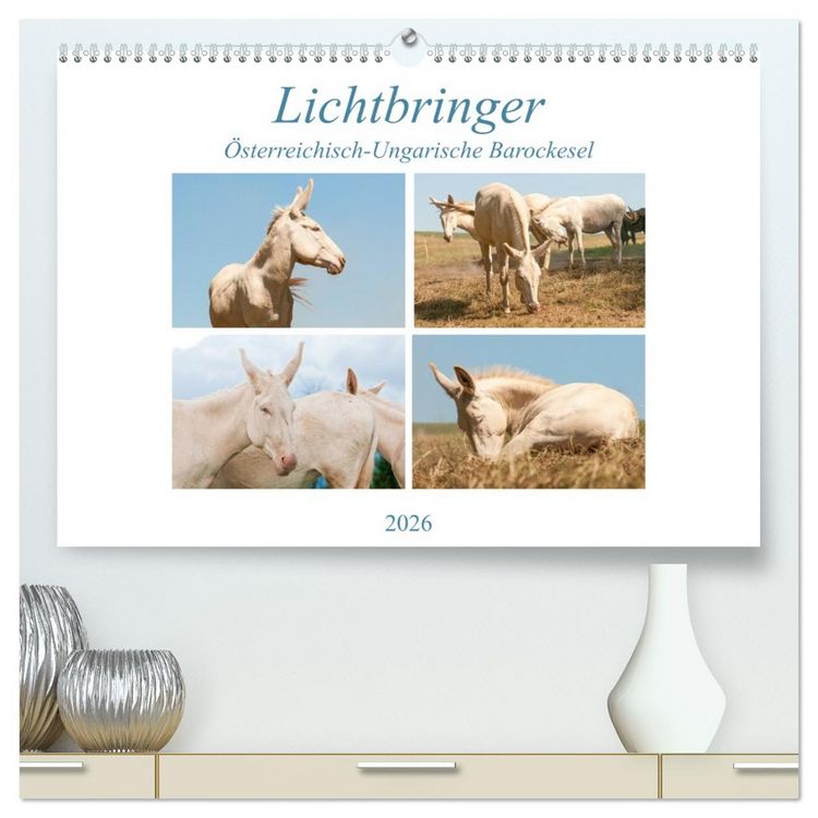 Produktbild: Lichtbringer - &Ouml;sterreichisch-Ungarische Barockesel (hochwertiger Premium Wandkalender 2026 DIN A2 quer), Kunstdruck in Hochglanz