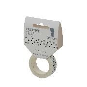 Produktbild: Creative Tape to hang schwarze, kleine Polkas - 10m x 15 mm