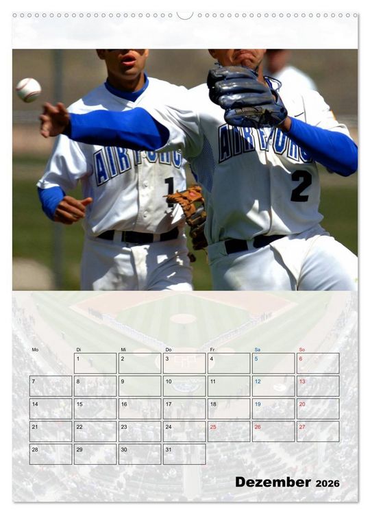 Produktbild: Kultsport Baseball (Wandkalender 2026 DIN A2 hoch), CALVENDO Monatskalender