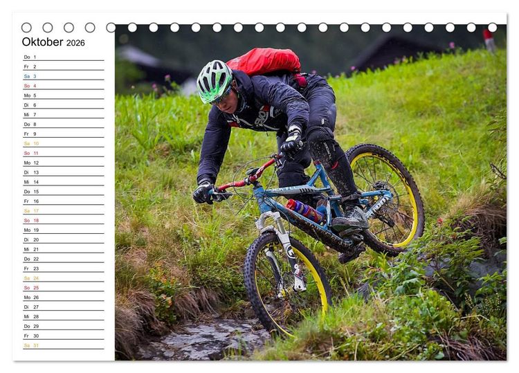 Produktbild: Mountainbike Freeride Momente (Tischkalender 2026 DIN A5 quer), CALVENDO Monatskalender