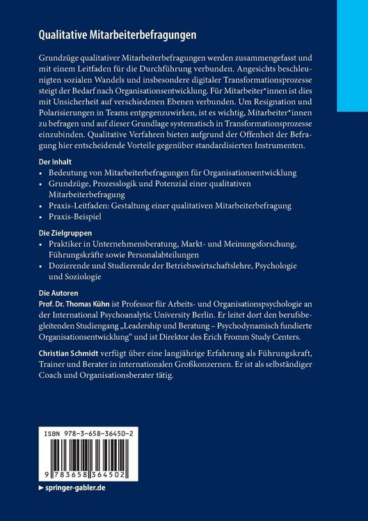 Produktbild: Qualitative Mitarbeiterbefragungen