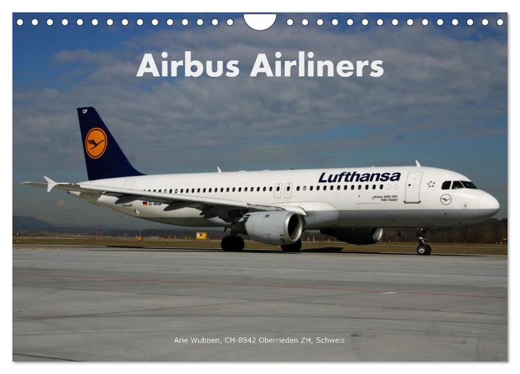 Produktbild: Airbus Airliners (Wandkalender 2026 DIN A4 quer), CALVENDO Monatskalender