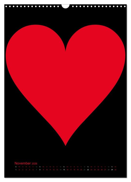 Produktbild: Foto- und Bastelkalender &bdquo;LIEBE&ldquo; in der Farbe Schwarz (Wandkalender 2026 DIN A3 hoch), CALVENDO Monatskalender