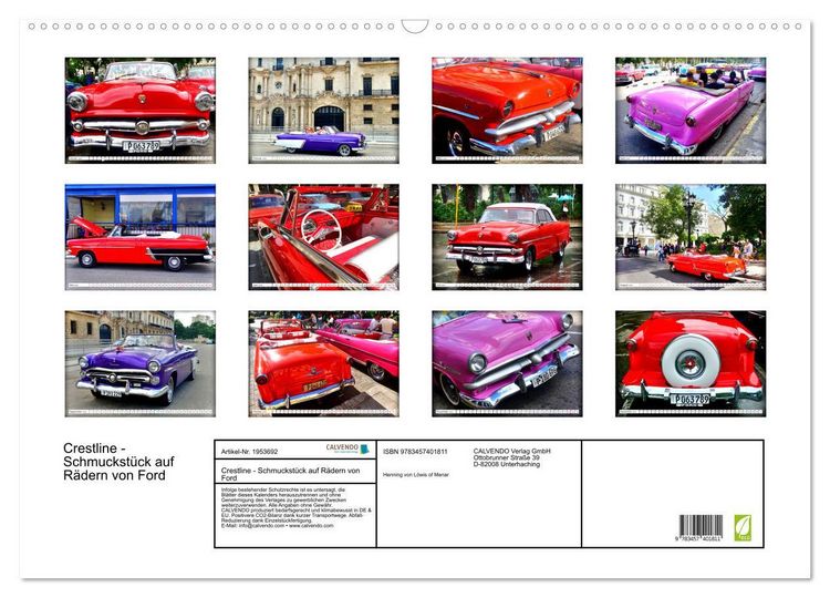 Produktbild: Crestline - Schmuckst&uuml;ck auf R&auml;dern von Ford (Wandkalender 2026 DIN A2 quer), CALVENDO Monatskalender