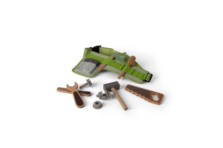Produktbild: WerkzeuGG&uuml;rtel Holz Geschenkbox 11 Teile