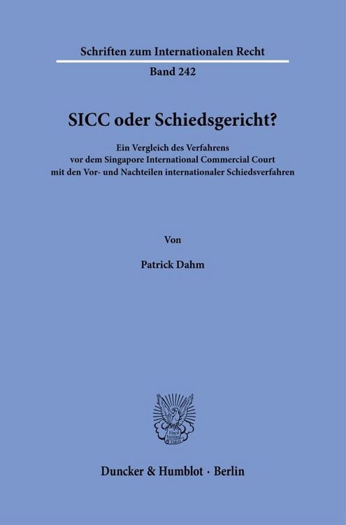 Produktbild: SICC oder Schiedsgericht?