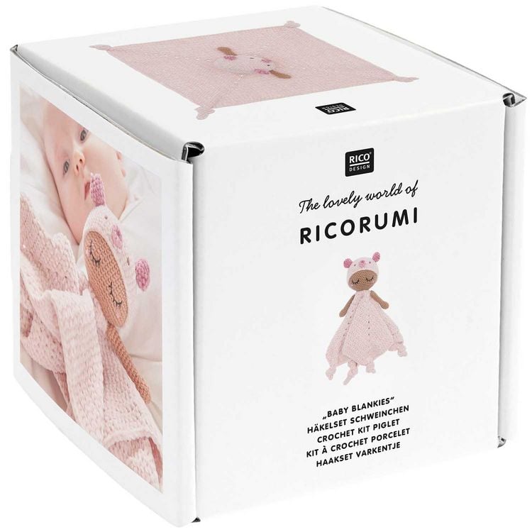 Produktbild: Ricorumi H&auml;kelset "Baby Blankies" Schweinchen
