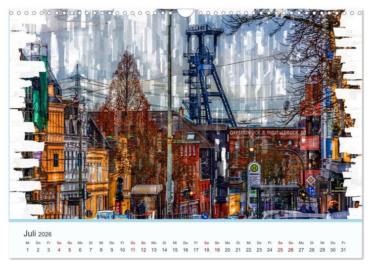 Produktbild: Ruhrpott Art (Wandkalender 2026 DIN A3 quer), CALVENDO Monatskalender
