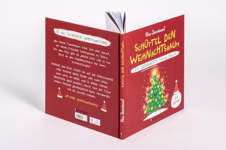 Produktbild: Schüttel den Weihnachtsbaum. Ein Weihnachts-Mitmachbuch zum Schütteln, Schaukeln, Pusten, Klopfen und sehen, was dann passiert. Von 2 bis 4 Jahren