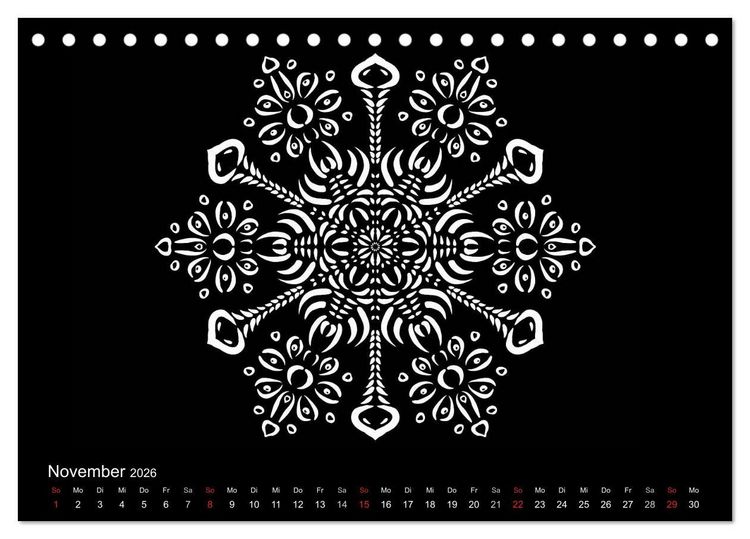 Produktbild: Entspannung und Ruhe durch Mandalas (Tischkalender 2026 DIN A5 quer), CALVENDO Monatskalender