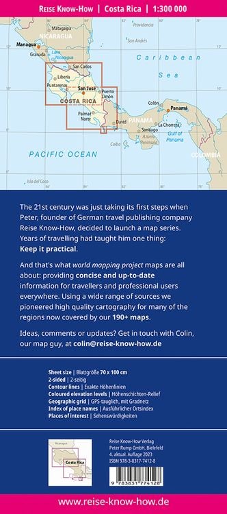 Produktbild: Reise Know-How Landkarte Costa Rica 1:300.000