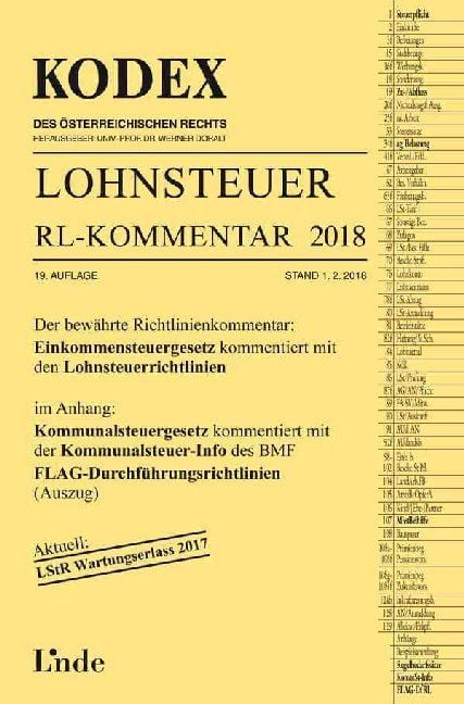 Produktbild: KODEX Lohnsteuer Richtlinien-Kommentar 2018