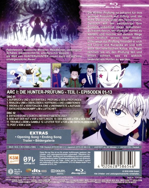 HUNTERxHUNTER - New Edition: Volume 1 (Ep. 01-13) [2 BRs]' von 'Hiroshi  Koujina' - 'Blu-ray'