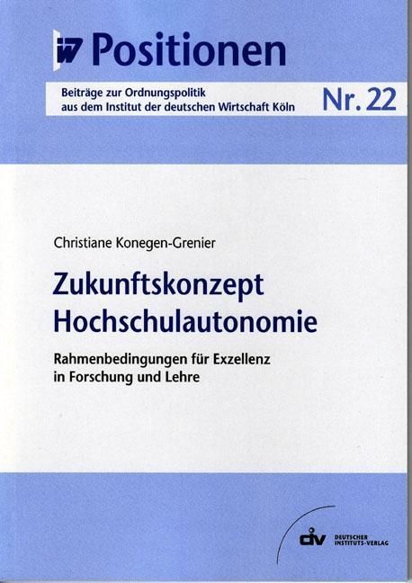 Produktbild: Zukunftskonzept Hochschulautonomie
