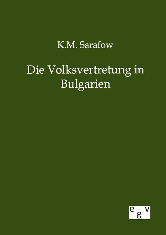 Produktbild: Die Volksvertretung in Bulgarien
