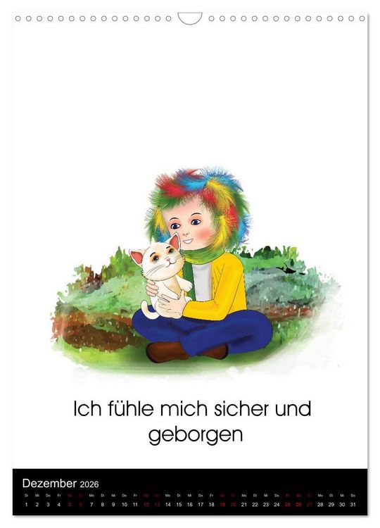 Produktbild: Ich bin einzigartig - Achtsame Affirmationen f&uuml;r besondere Kinder (Wandkalender 2026 DIN A3 hoch), CALVENDO Monatskalender