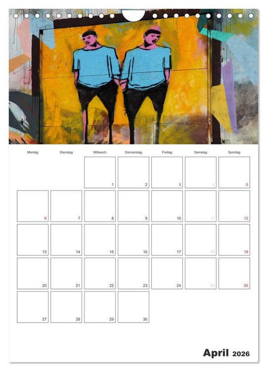 Produktbild: GRAFFITI 2026 / Planer (Wandkalender 2026 DIN A4 hoch), CALVENDO Monatskalender