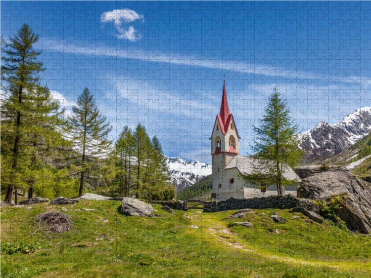 Produktbild: CALVENDO Puzzle Heilig Geist Kirche in Kasern, Hinteres Ahrntal 1000 Teile Lege-Gr&ouml;&szlig;e 64 x 48 cm Foto-Puzzle Bild von Christian M&uuml;ringer