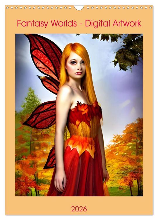 Produktbild: Fantasy Worlds - Digital Artwork (Wall Calendar 2026 DIN A3 portrait), CALVENDO 12 Month Wall Calendar