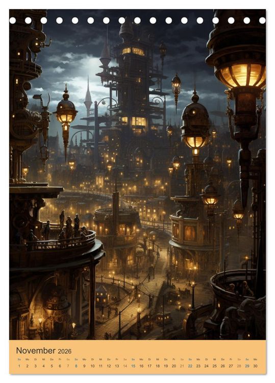 Produktbild: Steampunk-Universum (Tischkalender 2026 DIN A5 hoch), CALVENDO Monatskalender