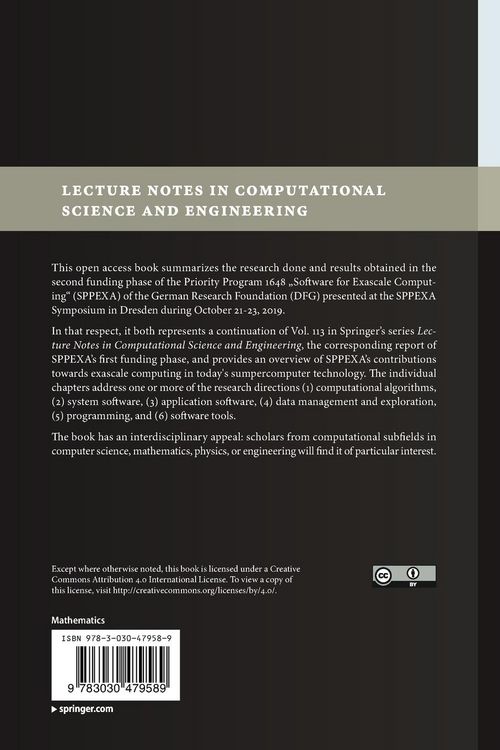 Produktbild: Software for Exascale Computing - SPPEXA 2016-2019