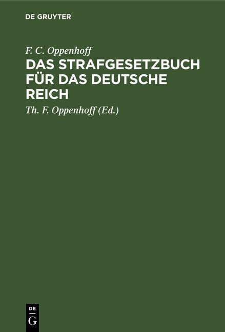 Produktbild: Das Strafgesetzbuch f&uuml;r das Deutsche Reich