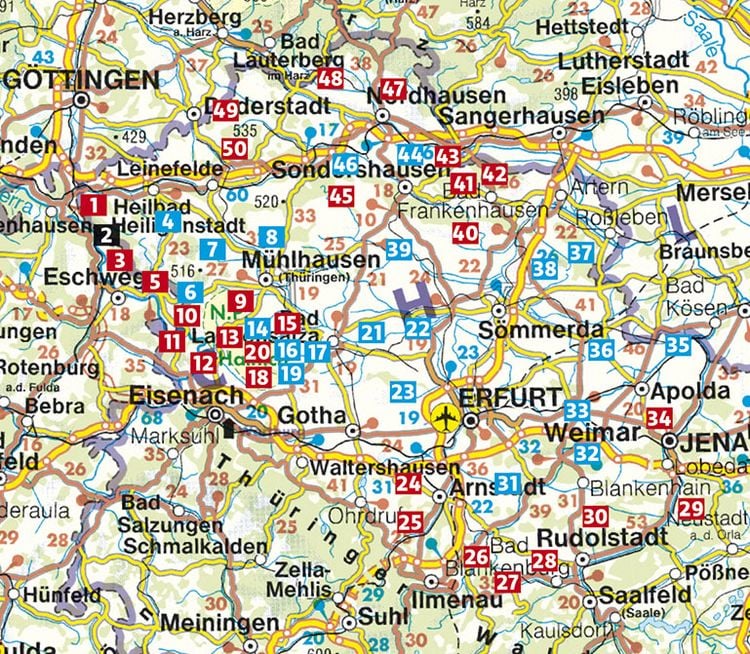 Produktbild: ROTHER Wanderf&uuml;hrer Th&uuml;ringen Mitte/Nord