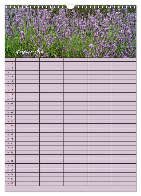 Produktbild: Naturzauber Lavendel - Familienplaner (Wandkalender 2026 DIN A3 hoch), CALVENDO Monatskalender