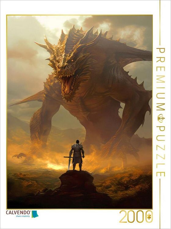 Produktbild: CALVENDO Puzzle Drachen und edle Ritter | 2000 Teile Lege-Gr&ouml;&szlig;e 90x67cm Foto-Puzzle f&uuml;r gl&uuml;ckliche Stunden