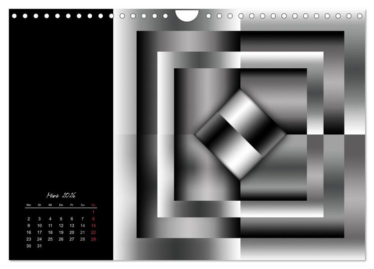Produktbild: Schwarz trifft Wei&szlig; (Wandkalender 2026 DIN A4 quer), CALVENDO Monatskalender