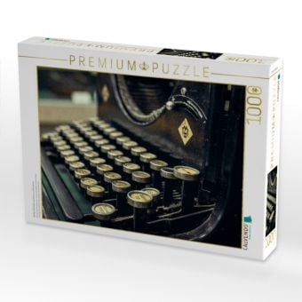 Produktbild: CALVENDO Puzzle Antike Schreibmaschine aus Gusseisen | 1000 Teile Lege-Gr&ouml;&szlig;e 64x48cm Foto-Puzzle f&uuml;r gl&uuml;ckliche Stunden