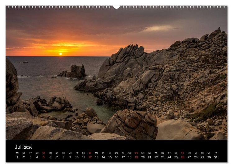 Produktbild: Sardinien - die sch&ouml;nsten Emotionen der Insel (hochwertiger Premium Wandkalender 2026 DIN A2 quer), Kunstdruck in Hochglanz