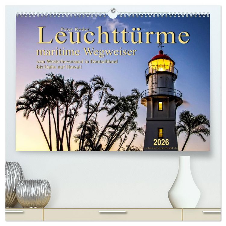 Produktbild: Leuchtt&uuml;rme - maritime Wegweiser (hochwertiger Premium Wandkalender 2026 DIN A2 quer), Kunstdruck in Hochglanz