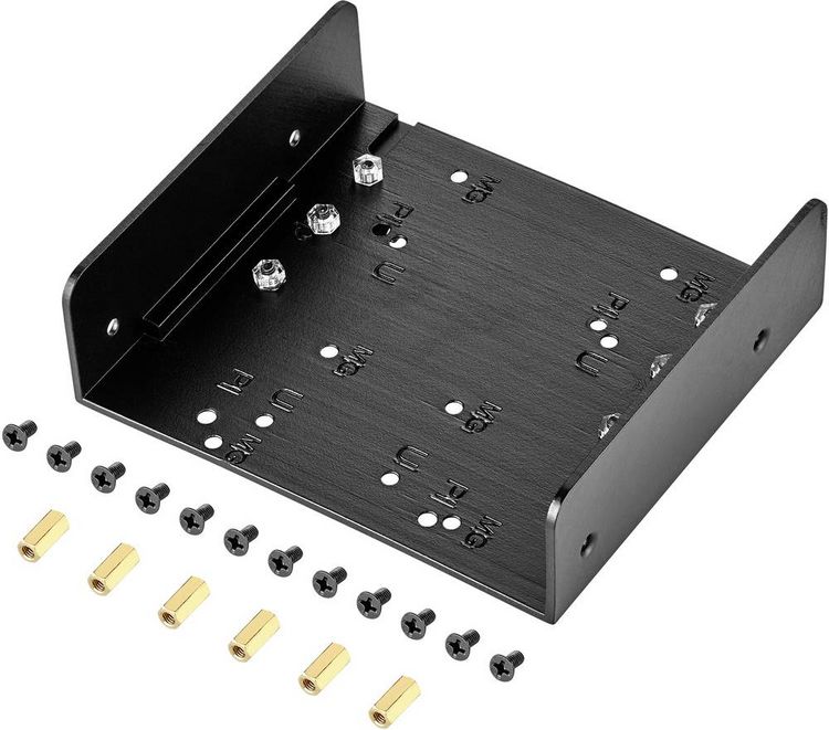 Produktbild: Renkforce DIN-Rail-Halterung Passend f&uuml;r (Entwicklungskits): Raspberry Pi&reg;, Arduino, Banana Pi zur Hutschienenmontage Schwarz