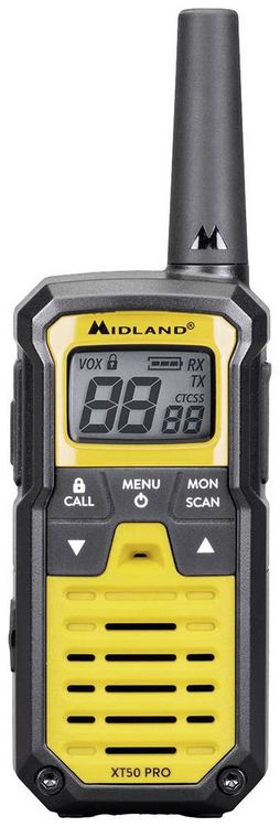 Produktbild: Midland XT50 Pro Koffer Gelb C1464.01 PMR/LPD-Handfunkger&auml;t 2er Set