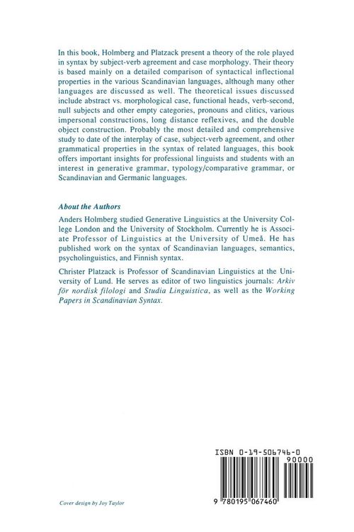 Produktbild: Role of Inflection Scandinavian Syntax Oscs