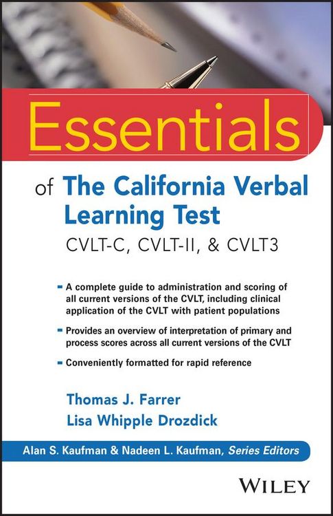 Produktbild: Essentials of the California Verbal Learning Test