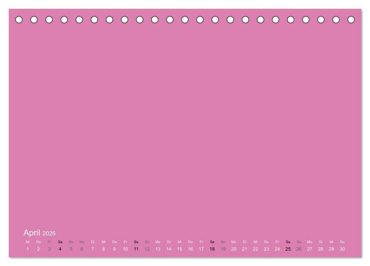 Produktbild: Bastelkalender - Pink (Tischkalender 2026 DIN A5 quer), CALVENDO Monatskalender