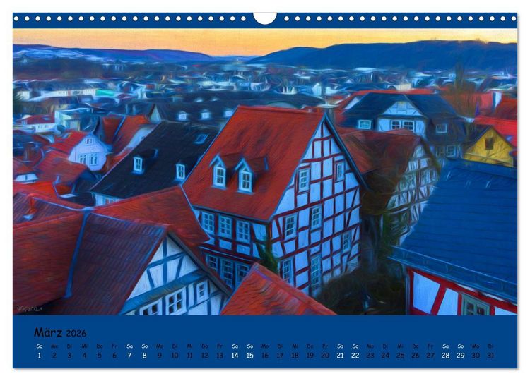 Produktbild: Malerisches Marburg (Wandkalender 2026 DIN A3 quer), CALVENDO Monatskalender