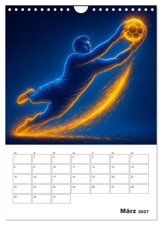 Produktbild: Vision Fu&szlig;ball Licht - Kraft - Spiel (Wandkalender 2027 DIN A4 hoch), CALVENDO Monatskalender
